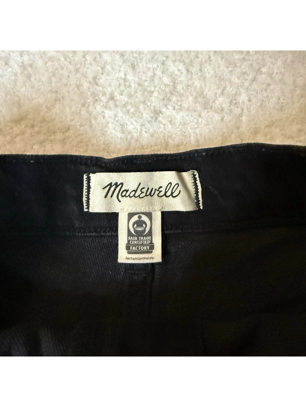 Madewell Women’s High-Rise Sailor Shorts Size 24 Black Denim Stretch